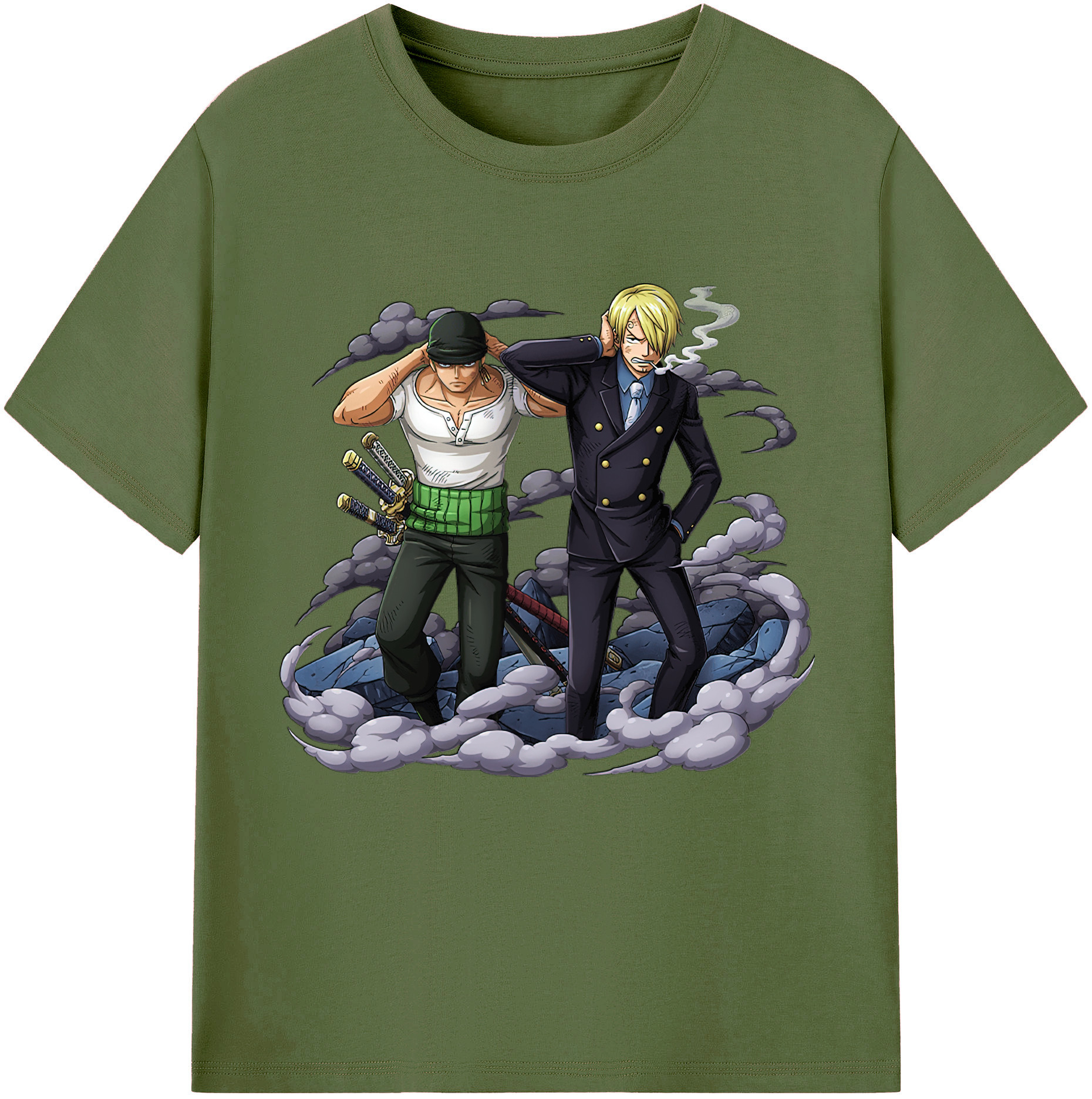 ワンピース サンジ ONE PIECE Sanji 綿100％半袖Tシャツ（フロントプリント）